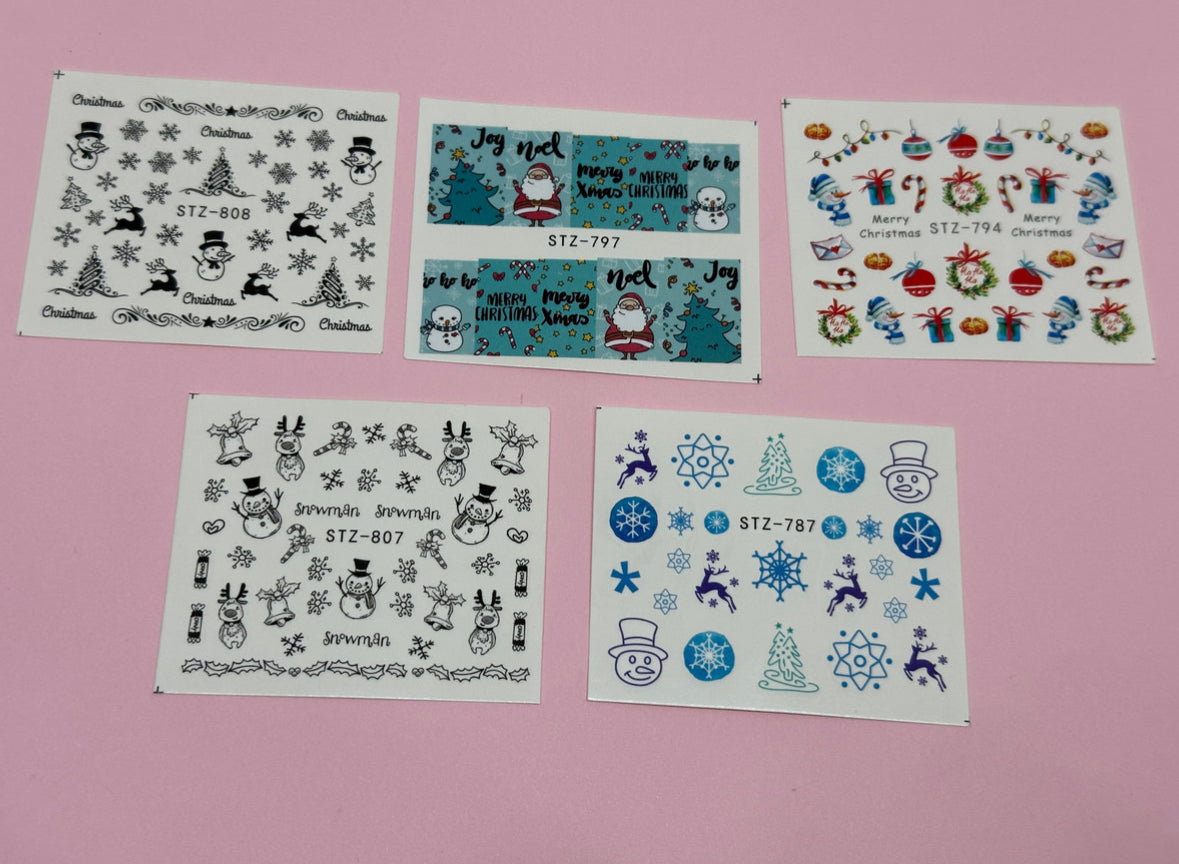 Christmas Water Decal #3 - 10pk