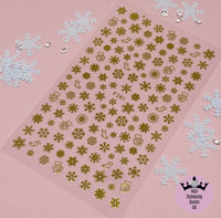 Snowflake Christmas Stickers - 3 colours