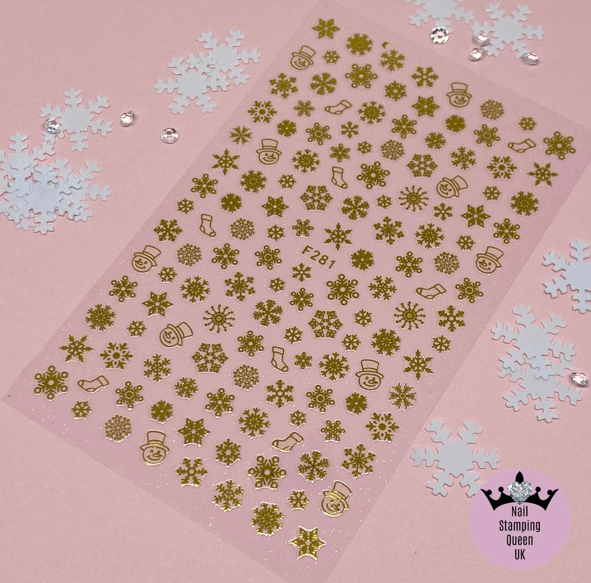 Snowflake Christmas Stickers - 3 colours