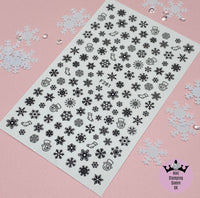 Snowflake Christmas Stickers - 3 colours