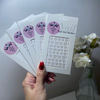 Heart Outline Stickers - 5 colours available