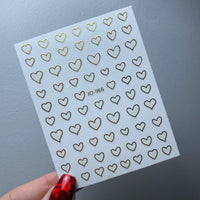 Heart Outline Stickers - 5 colours available