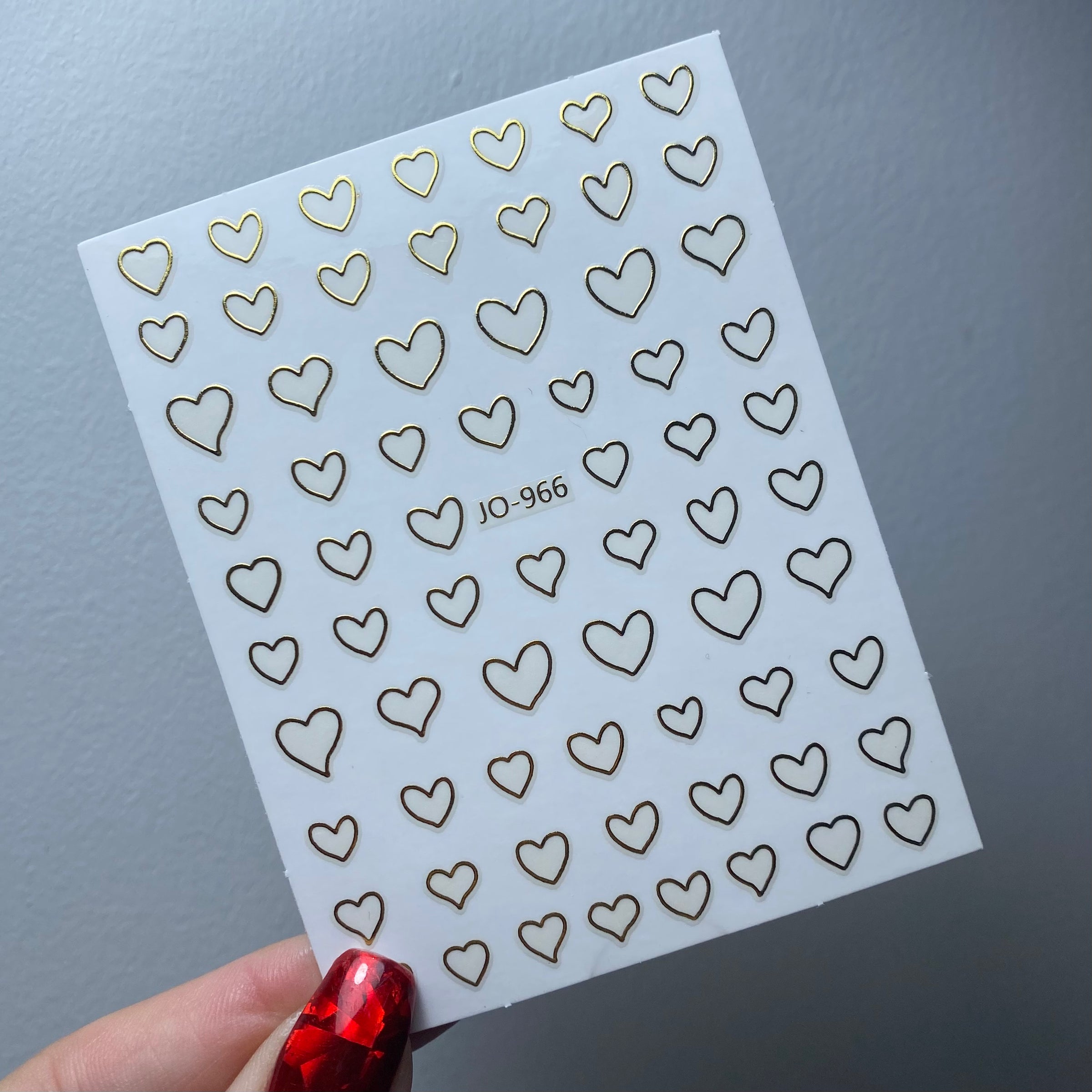 Heart Outline Stickers - 5 colours available