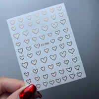 Heart Outline Stickers - 5 colours available
