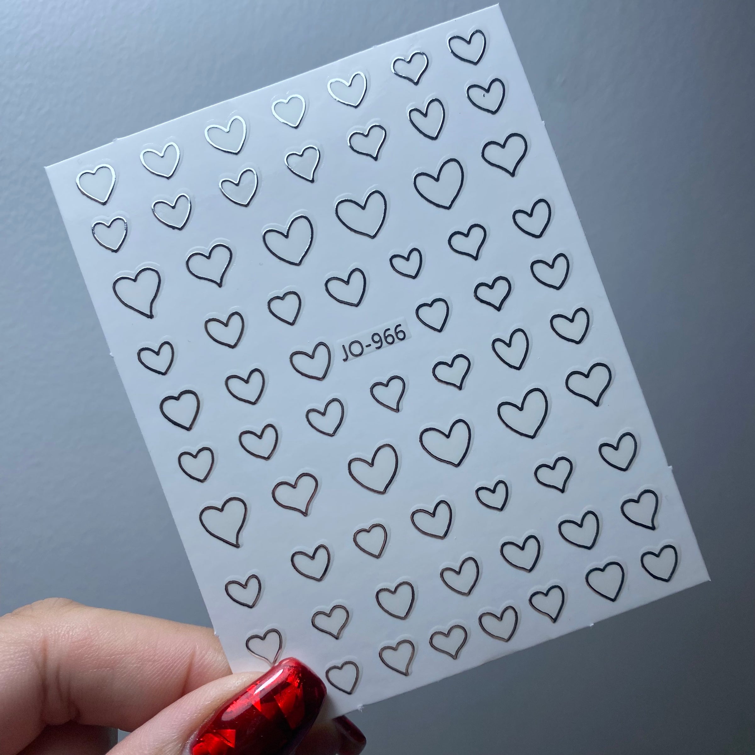 Heart Outline Stickers - 5 colours available