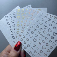 Heart Outline Stickers - 5 colours available
