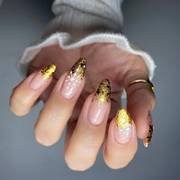 Christina Rich Gold Metallic Flakes