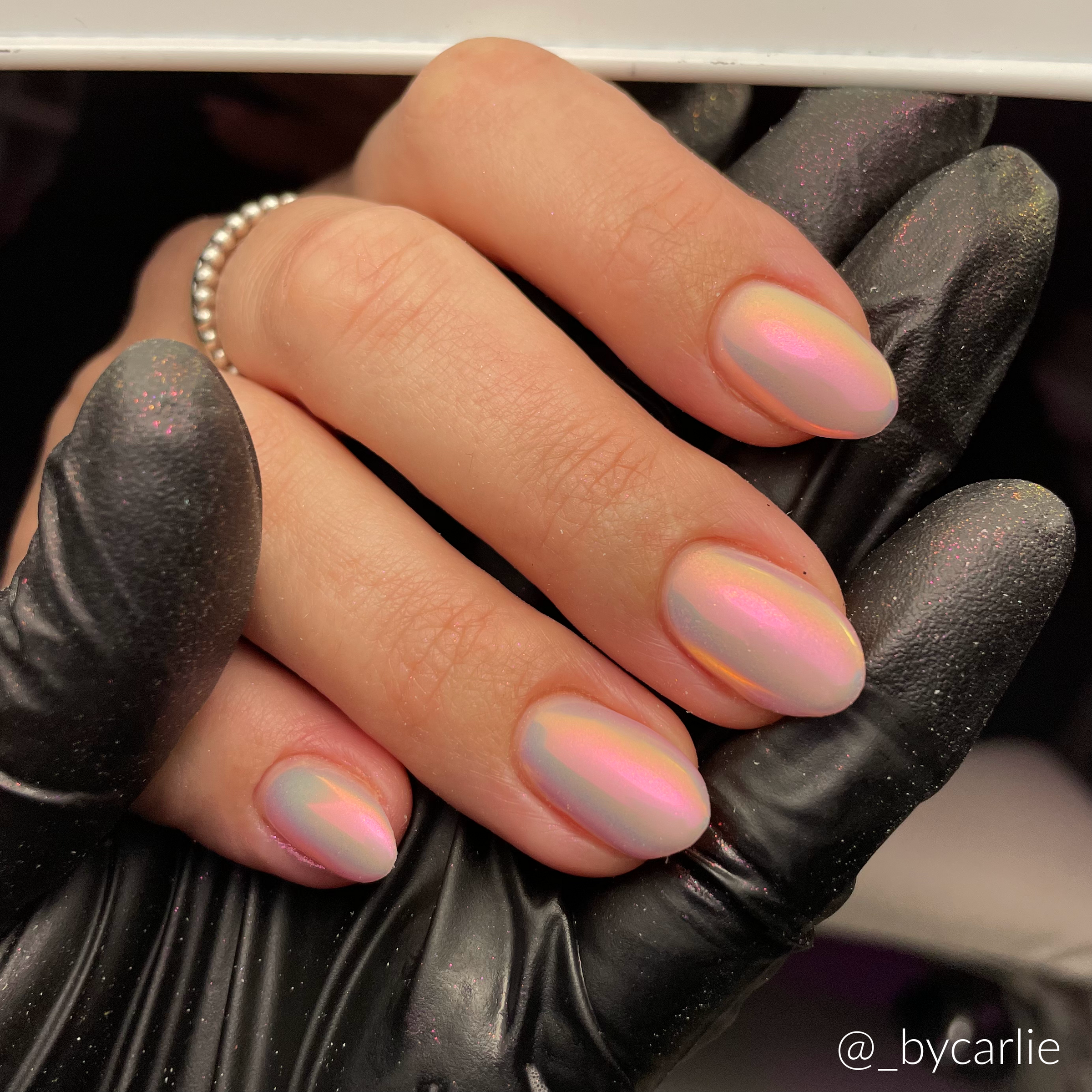 Pink Crystal  - iced aurora chrome