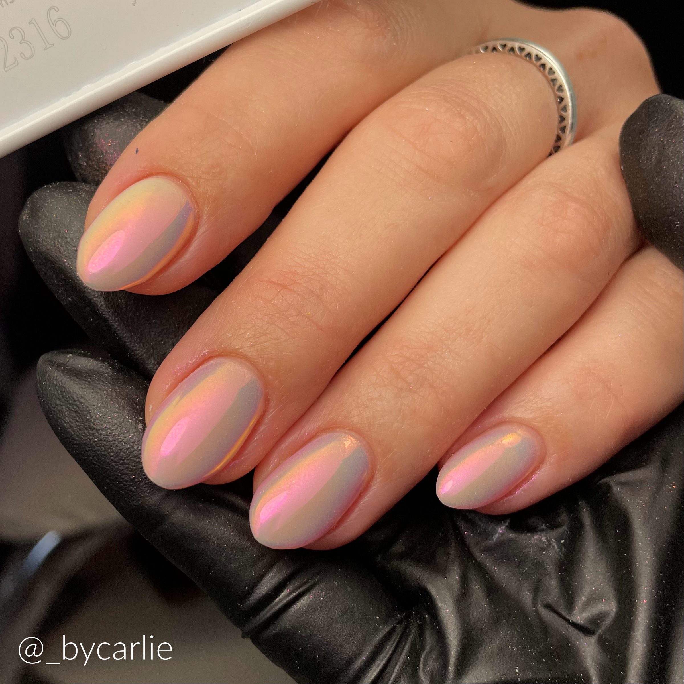 Pink Crystal  - iced aurora chrome