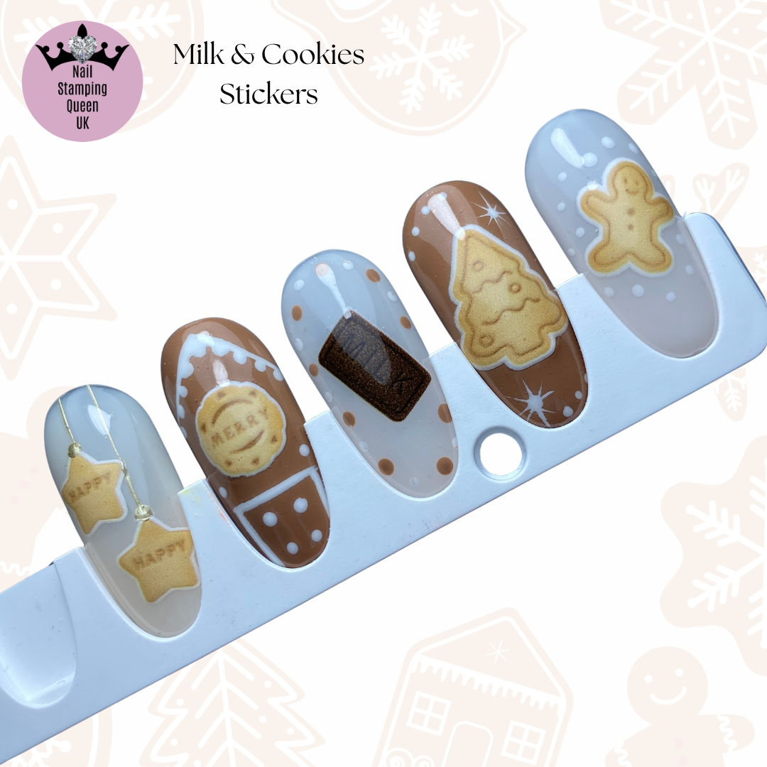 Milk & Cookies Christmas Stickers