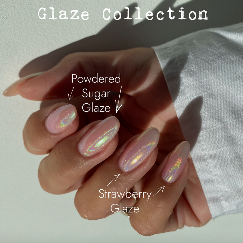 Strawberry Glaze - iridescent clear holo chrome