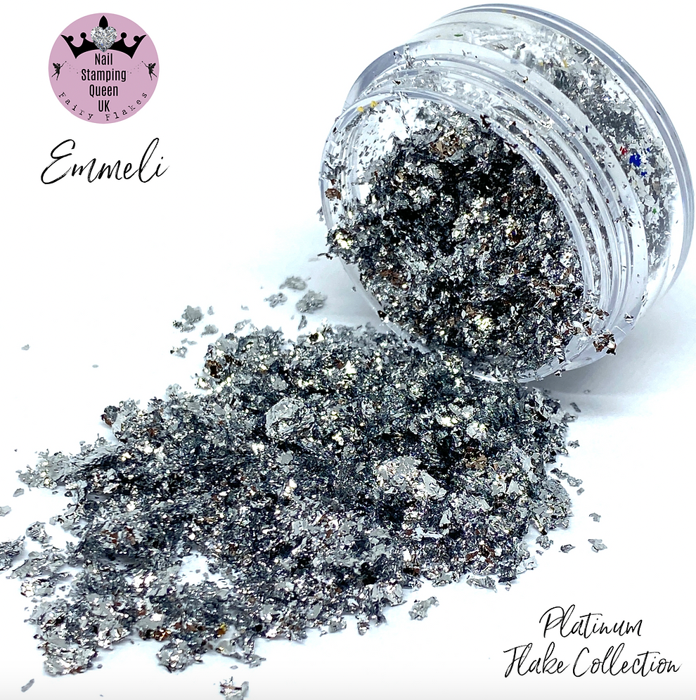 Emmeli Bright Silver Metallic Flakes