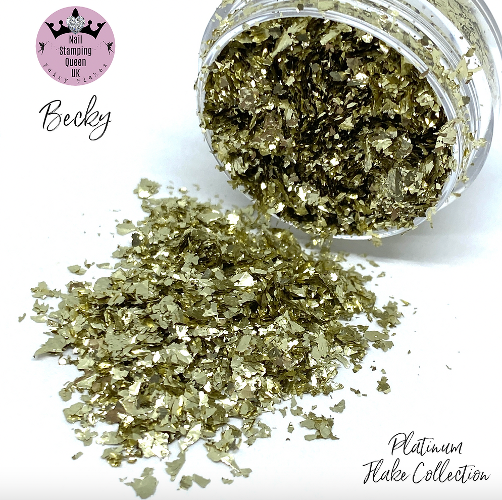 Becky Champagne Metallic Flakes