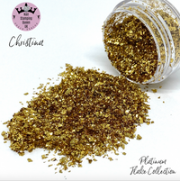 Christina Rich Gold Metallic Flakes