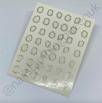 Abstract Geo Metallic Frame Stickers