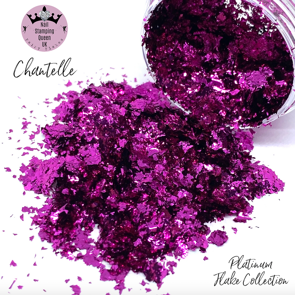 Chantelle Hot Pink Metallic Flakes