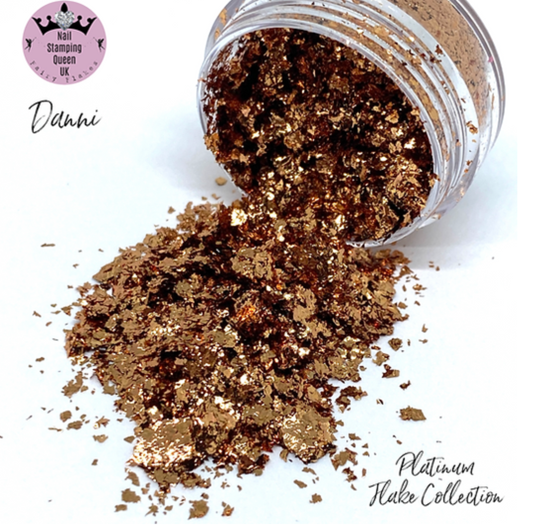 Danni Copper Metallic Flakes