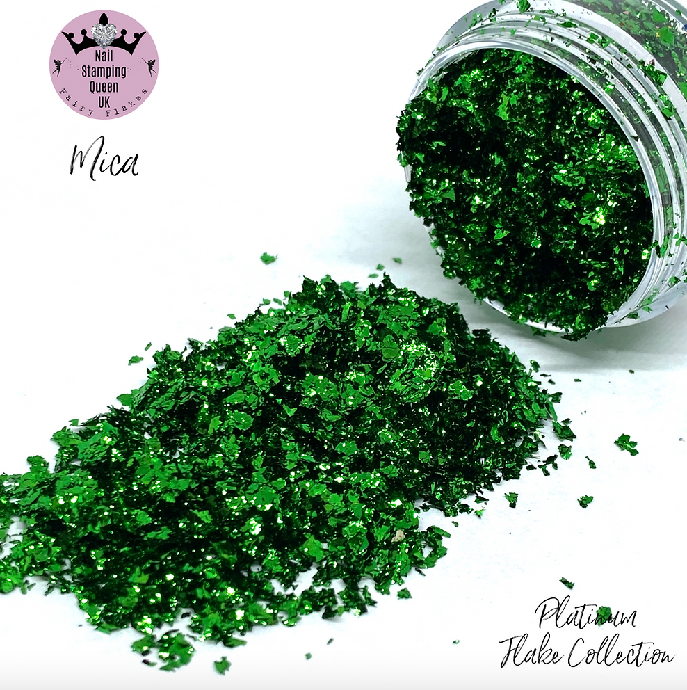 Mica Green Metallic Flakes