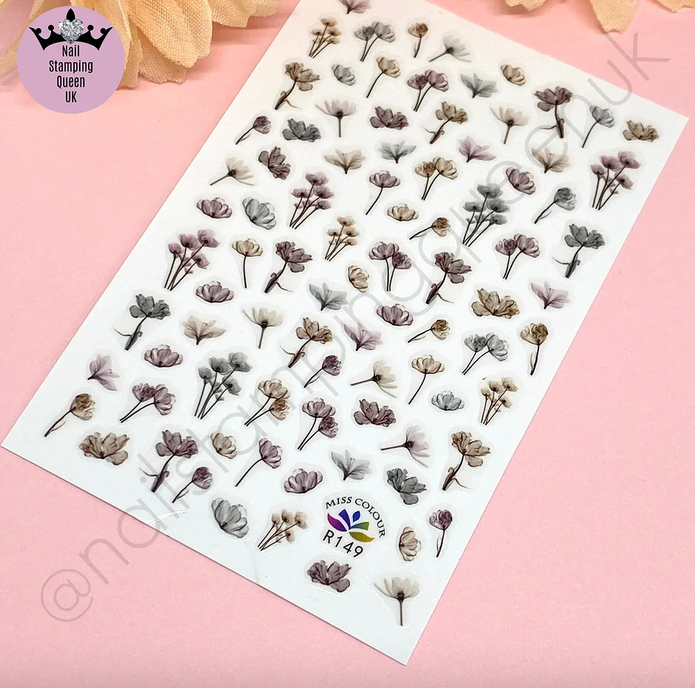 Wispy Flower Stickers