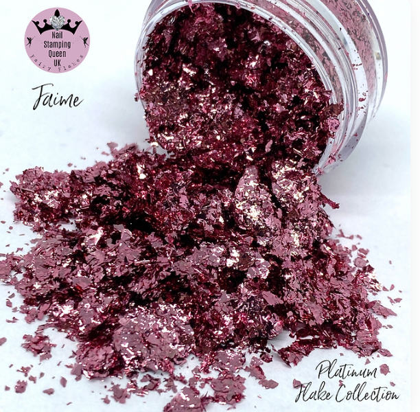 Faime Light Pink Metallic Flakes