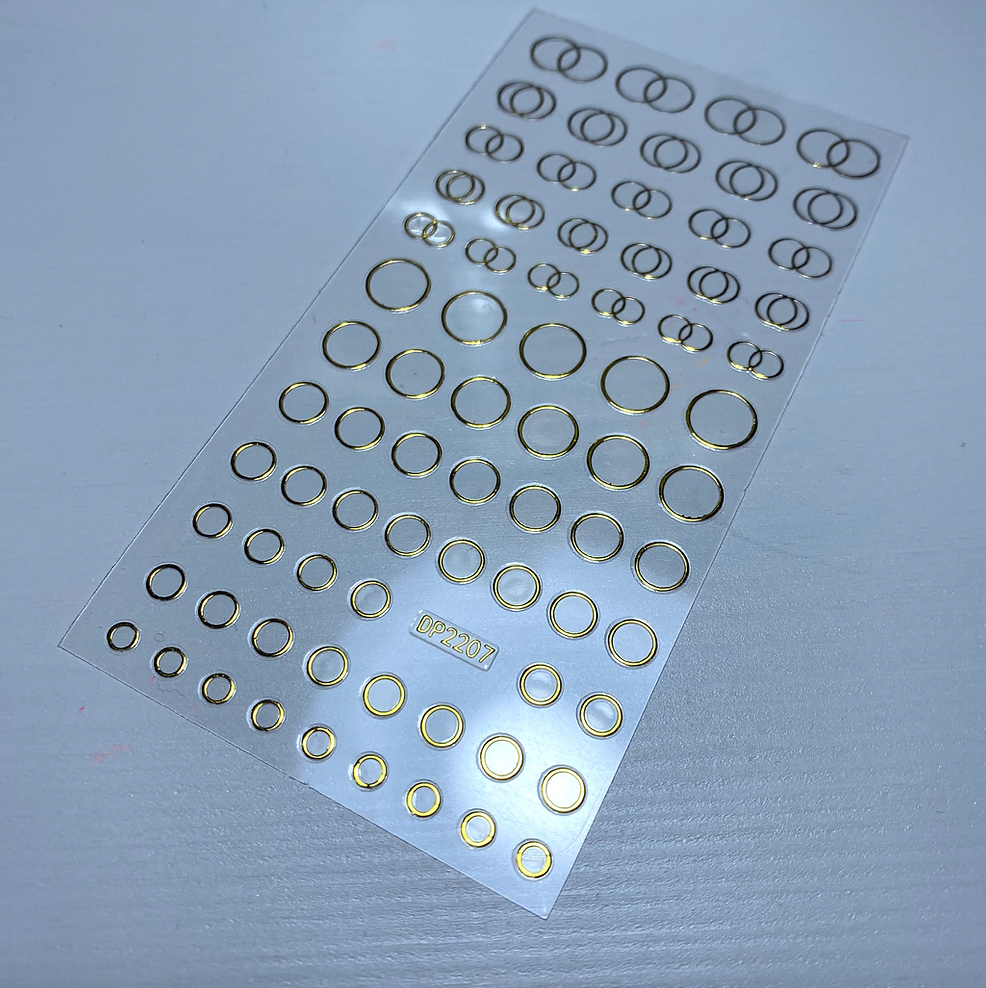 Gold Circle Outline Stickers