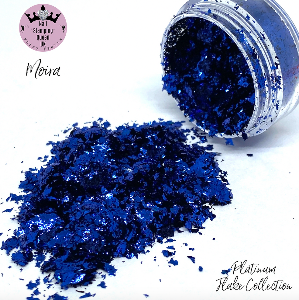 Moira Blue Metallic Flakes