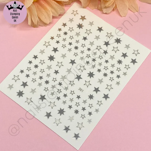 Star Stickers - Metallic Silver