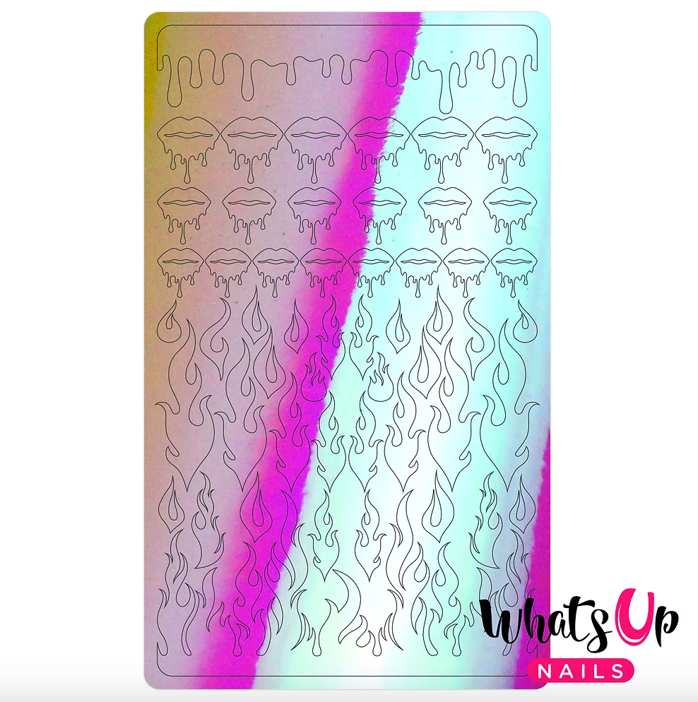 Whats Up Nails Dripping Flames (Pink) Daily Charme Collaboration