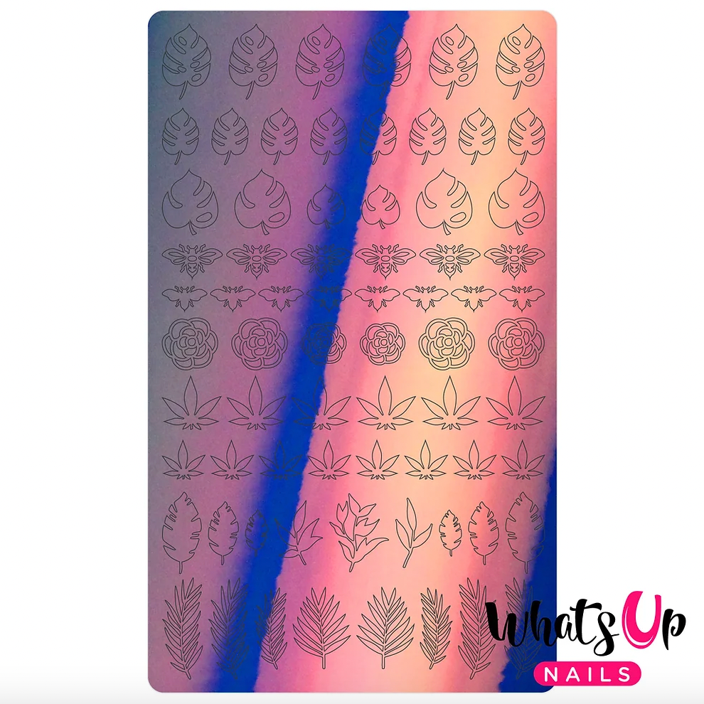 Whats Up Nails Botanical Stickers (Purple) Daily Charme Collaboration