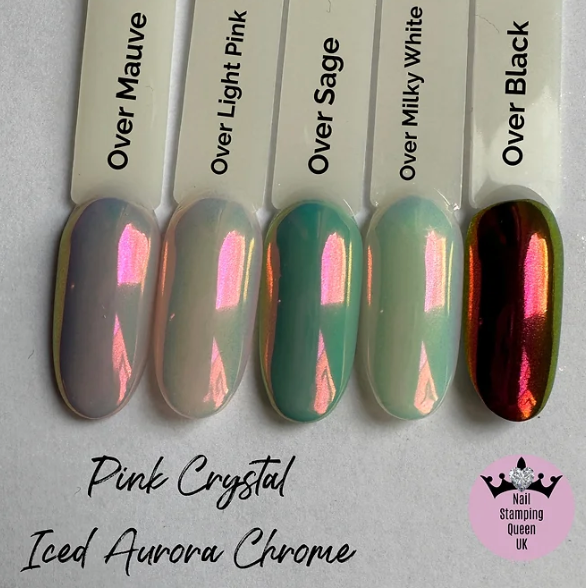 Pink Crystal  - iced aurora chrome