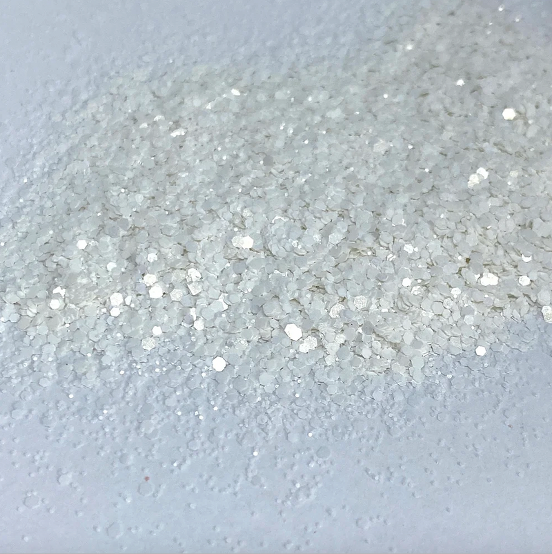 White Pearl Lace Glitter - 5g
