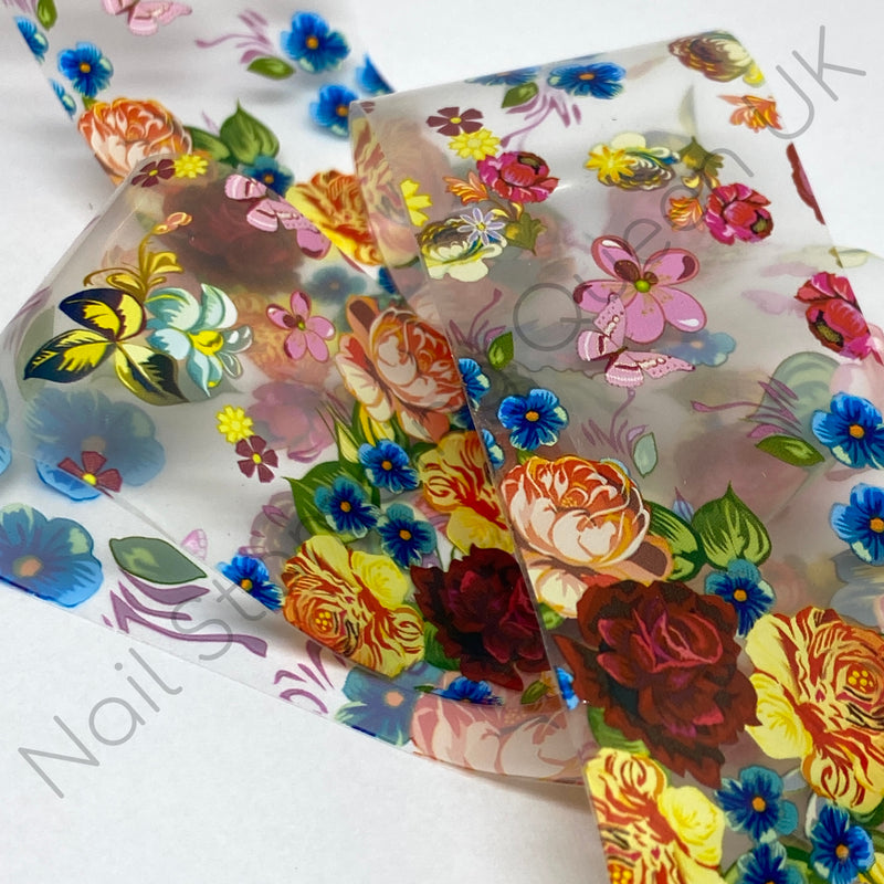 70's Floral Transfer Foil