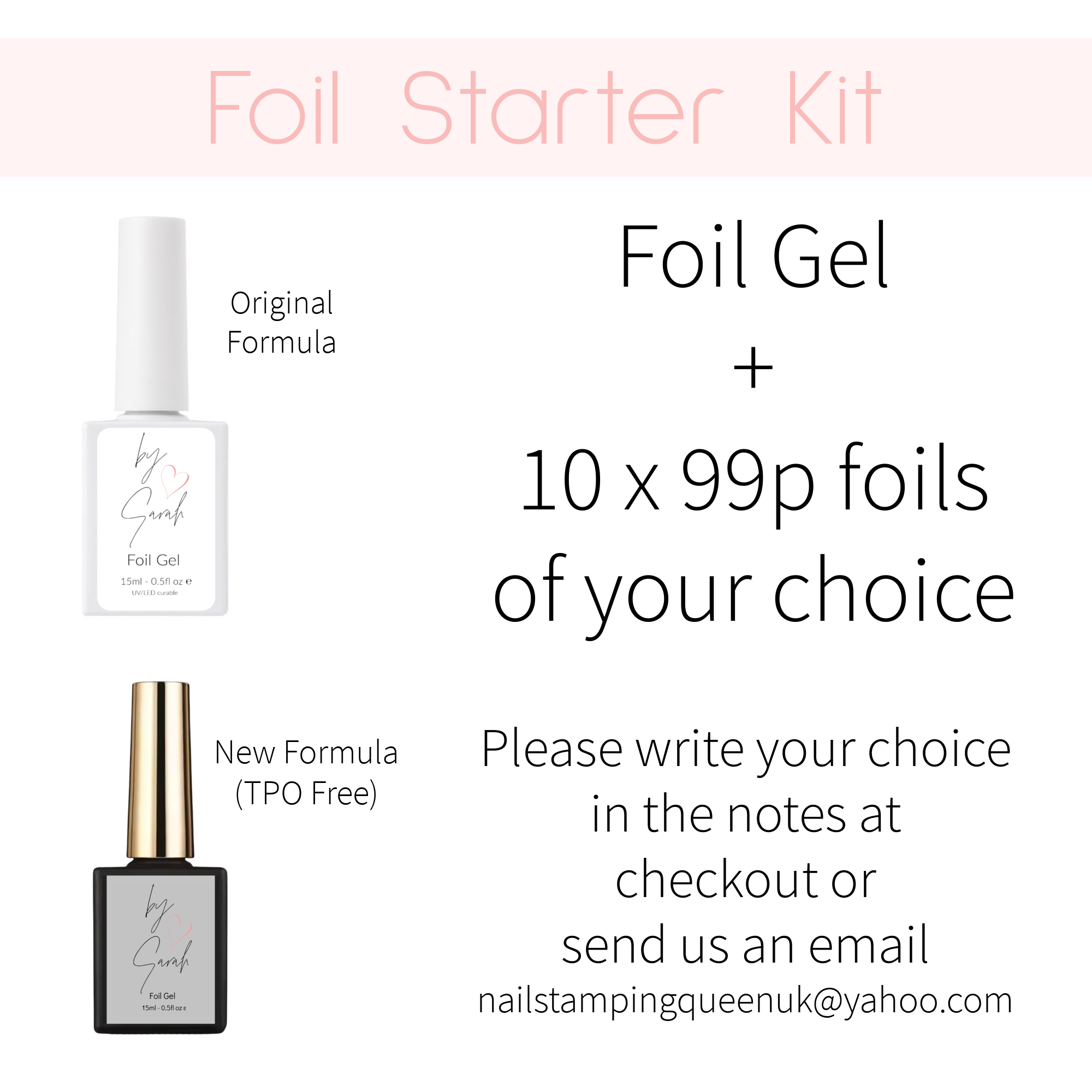 Foil Starter Kit - includes Foil Gel & 10 foils of your choice