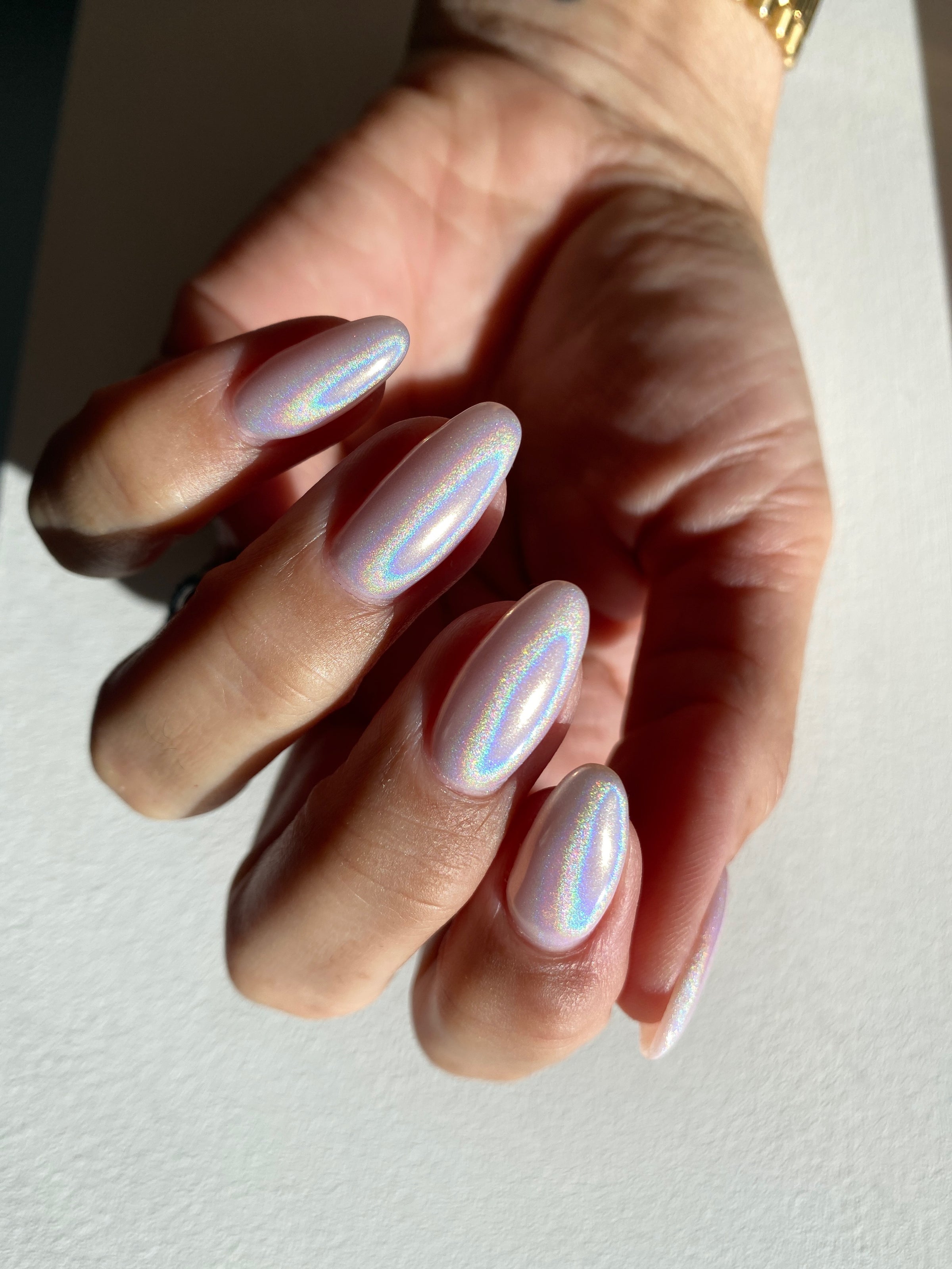 No Filter - White/Clear Holographic Chrome