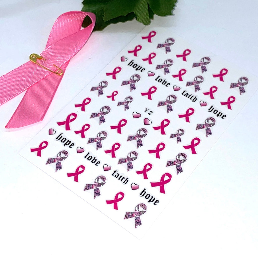 Pink Ribbon Stickers - October Charity 🎀 – Nail Stamping Queen UK