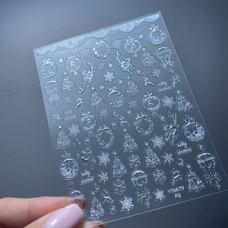 Festive Luxe Christmas Stickers - 2 colours