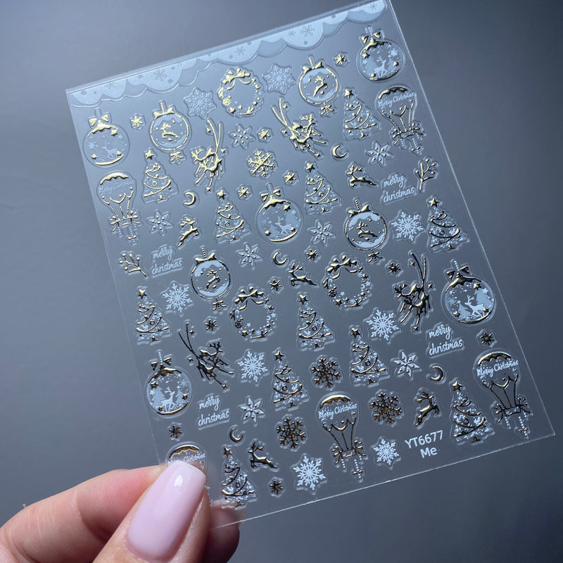 Festive Luxe Christmas Stickers - 2 colours