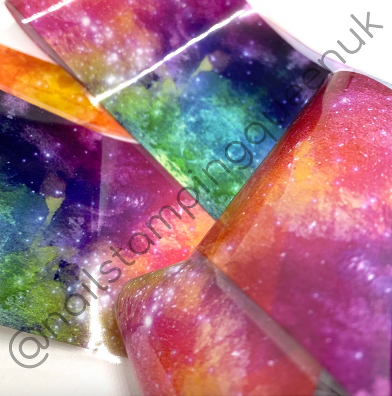 Rainbow Marble Transfer Foil