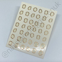 Abstract Geo Metallic Frame Stickers