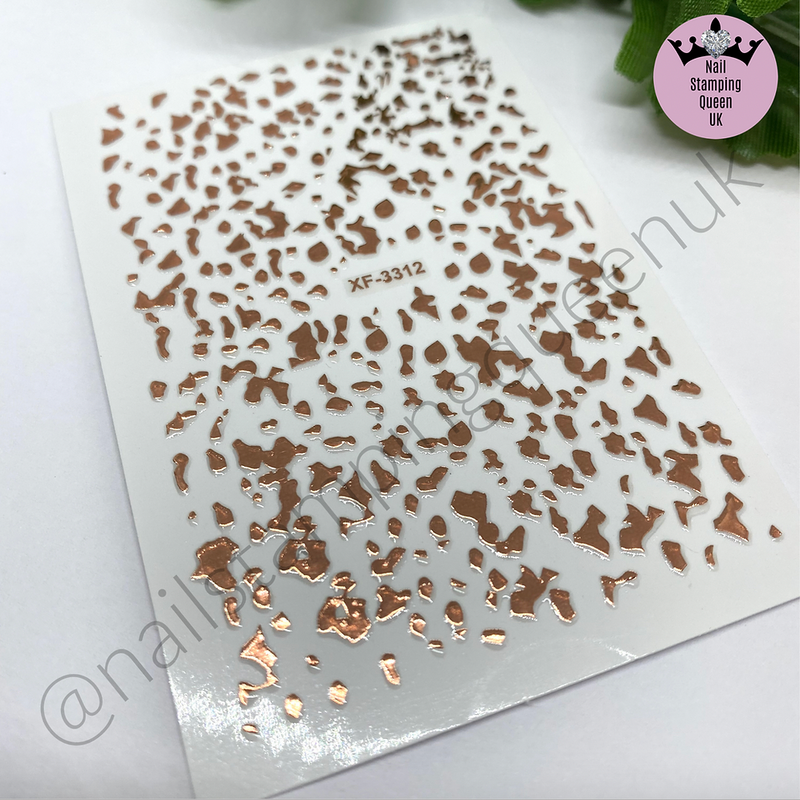 Cow Print Stickers - Rose Gold
