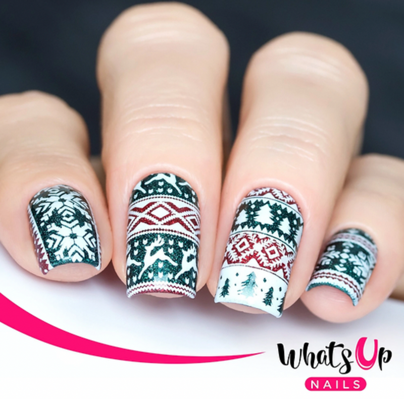 Whats Up Nails Sweater Weather Stamping Plate