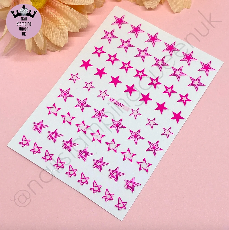 Star Stickers - Neon Pink
