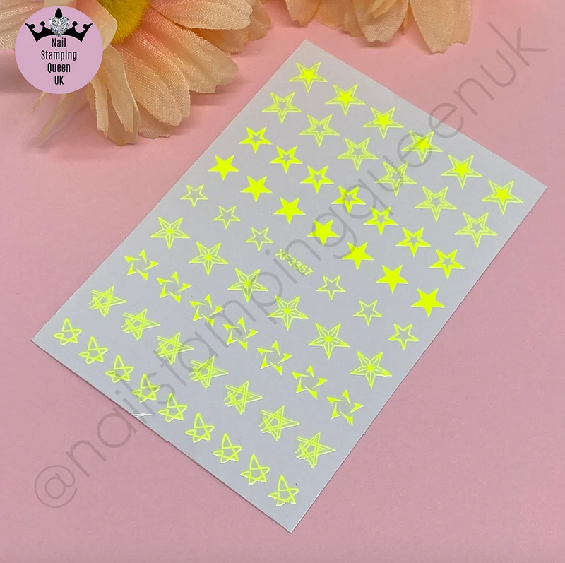 Star Stickers - Neon Yellow