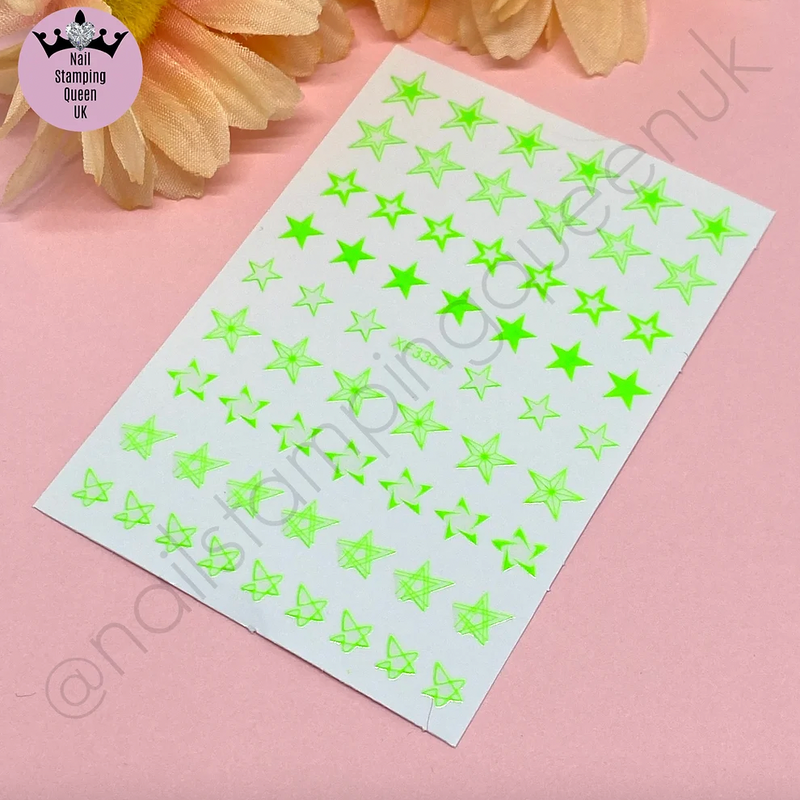 Star Stickers - Neon Green