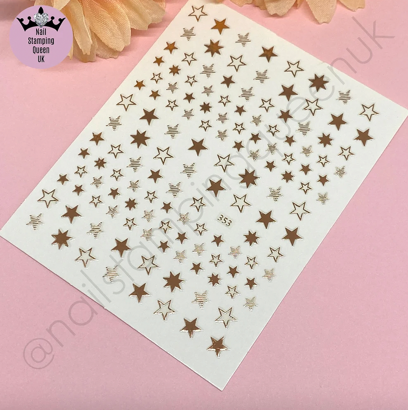 Star Stickers - Metallic Rose Gold