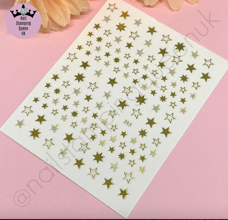 Star Stickers - Metallic Gold