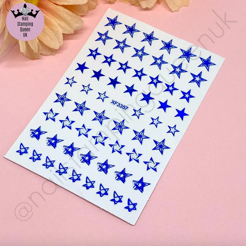 Star Stickers - Metallic Blue