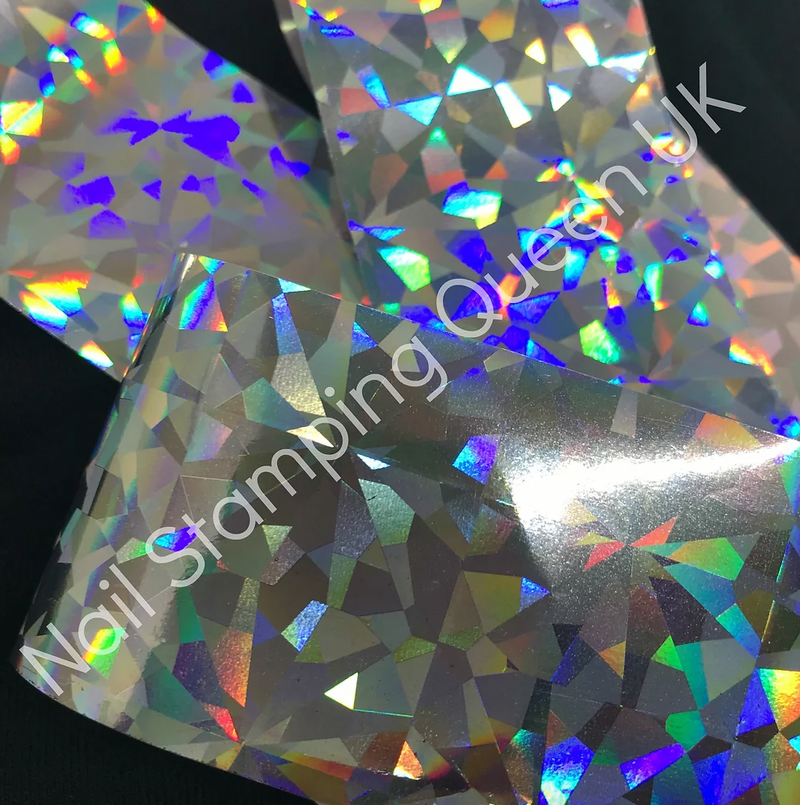 Silver Holo Diamond Transfer Foil