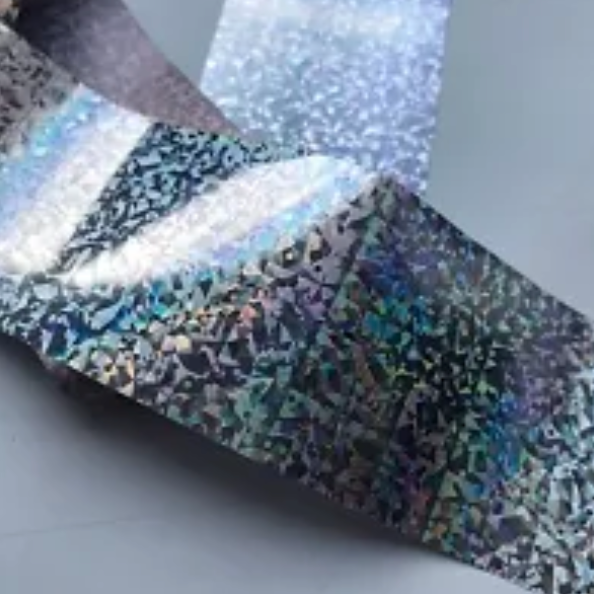 Silver Holo Crackle Transfer Foil