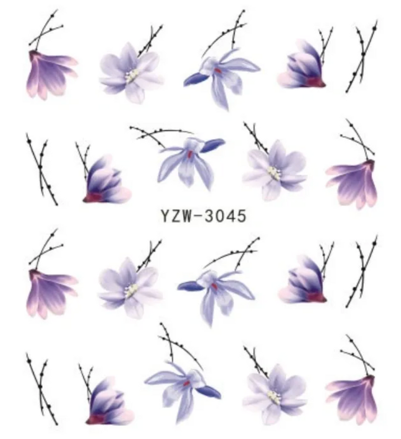 Winter Floral Water Decal